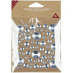 Gemme autocollante argent