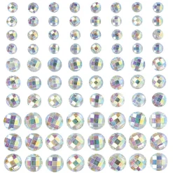 Gemme autocollante argentée