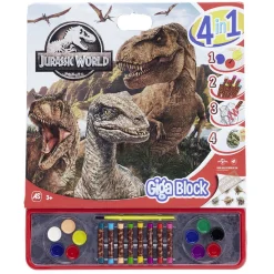 Giga block de dessin 4 en 1 Jurassic