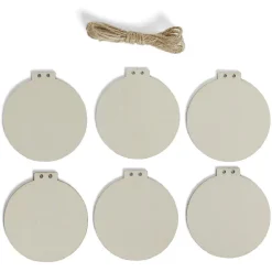 Guirlande corde boule plate à décorer en bois 1,5m