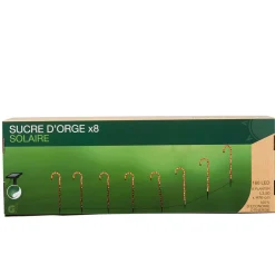 Guirlande de 8 sucres d orge lumineux solaire à planter 3,5m