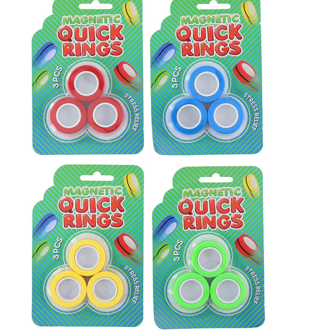 Hand Spinner anneau magnétique couleur unie x3