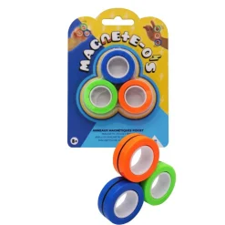 Hand Spinner Fidget anneau magnétique bleu vert orange x3
