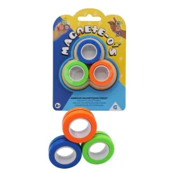 Hand Spinner Fidget anneau magnétique bleu vert orange x3