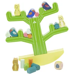 Jeu arbre balancier animaux et formes en bois