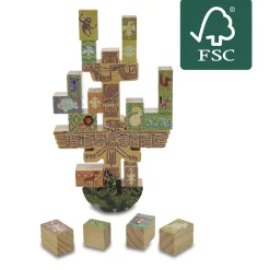 Jeu arbre balancier en bois