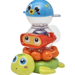 Jeu de bain tortue poisson et pieuvre à empiler