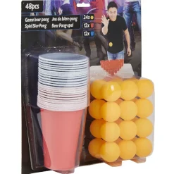 Jeu de bière-pong 48 pièces