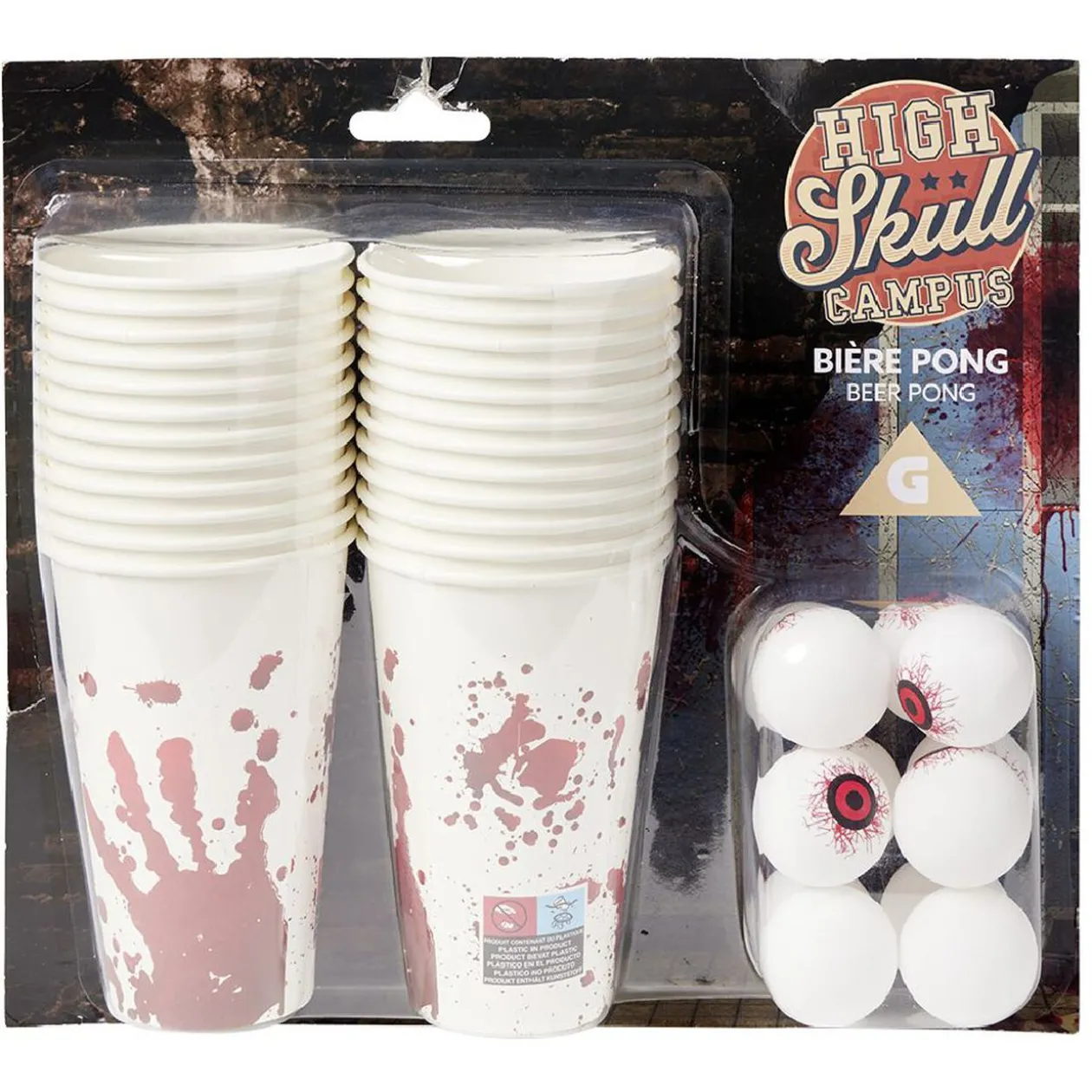 Jeu de fête beer pong Halloween