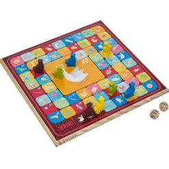 Jeu de l'oie pliable en bois