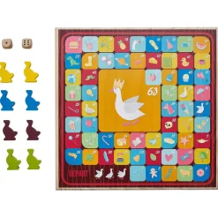 Jeu de l'oie pliable en bois