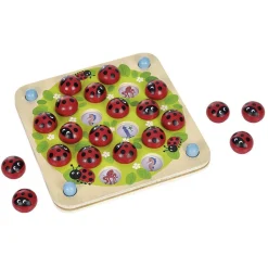 Jeu de mémoire coccinelle en bois - 27 pièces