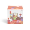 Jeu de motricité fine cube et formes 6 pièces 11x11x11cm
