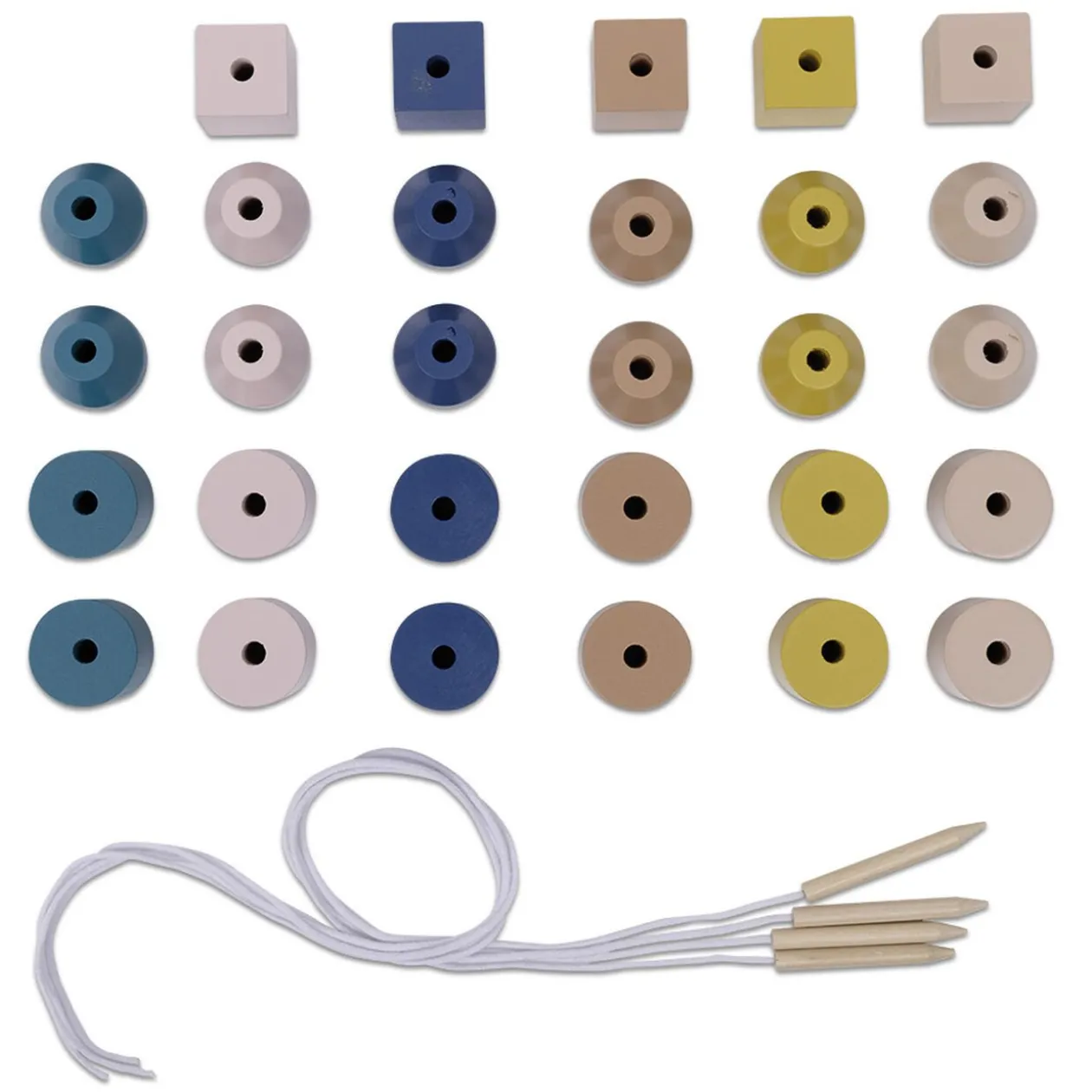 Jeu d'éveil perles à lacer en bois certifié FSC®