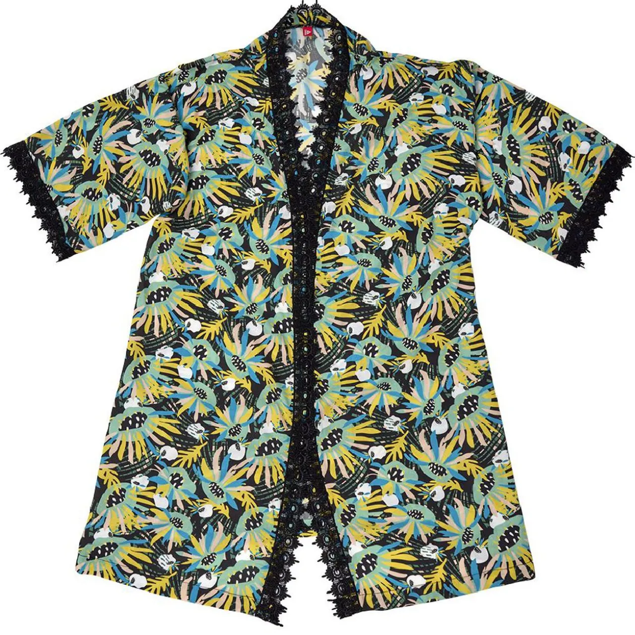 Kimono de plage imprimé estival - Taille unique