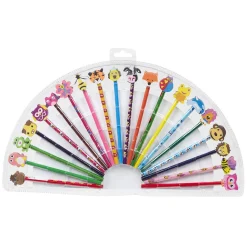 Kit crayon en bois avec gomme forme animal 41 pièces