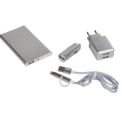 Kit de charge universel smartphone argenté