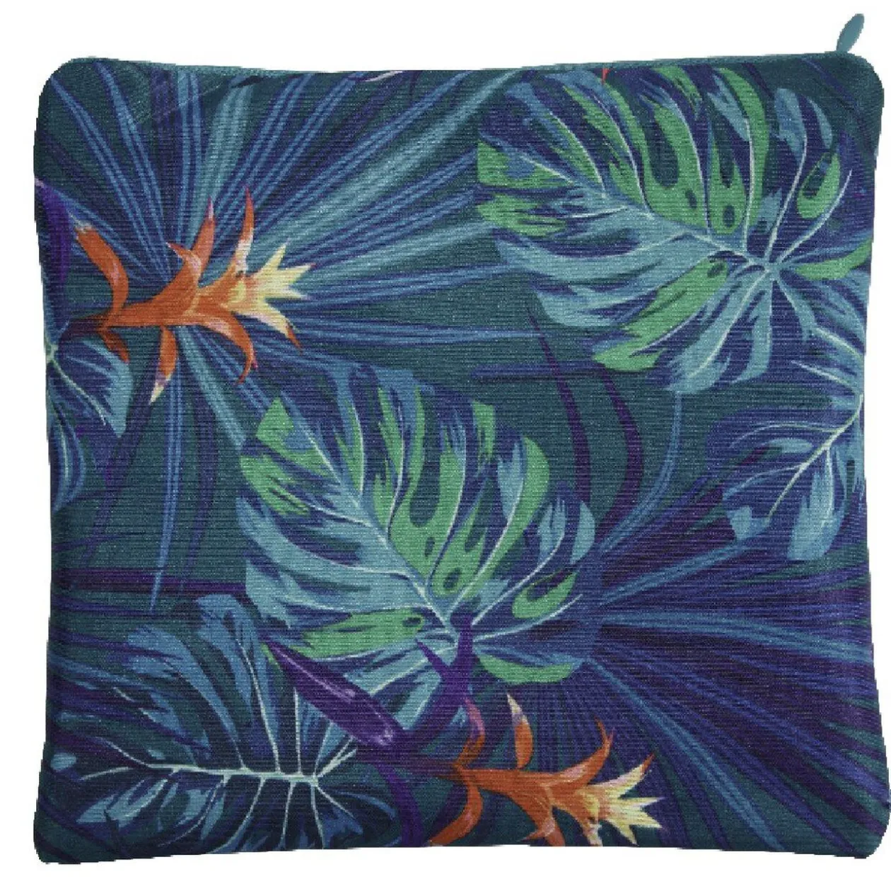 Kit de voyage 5 pièces imprimé tropical bleu vert