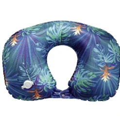 Kit de voyage 5 pièces imprimé tropical bleu vert