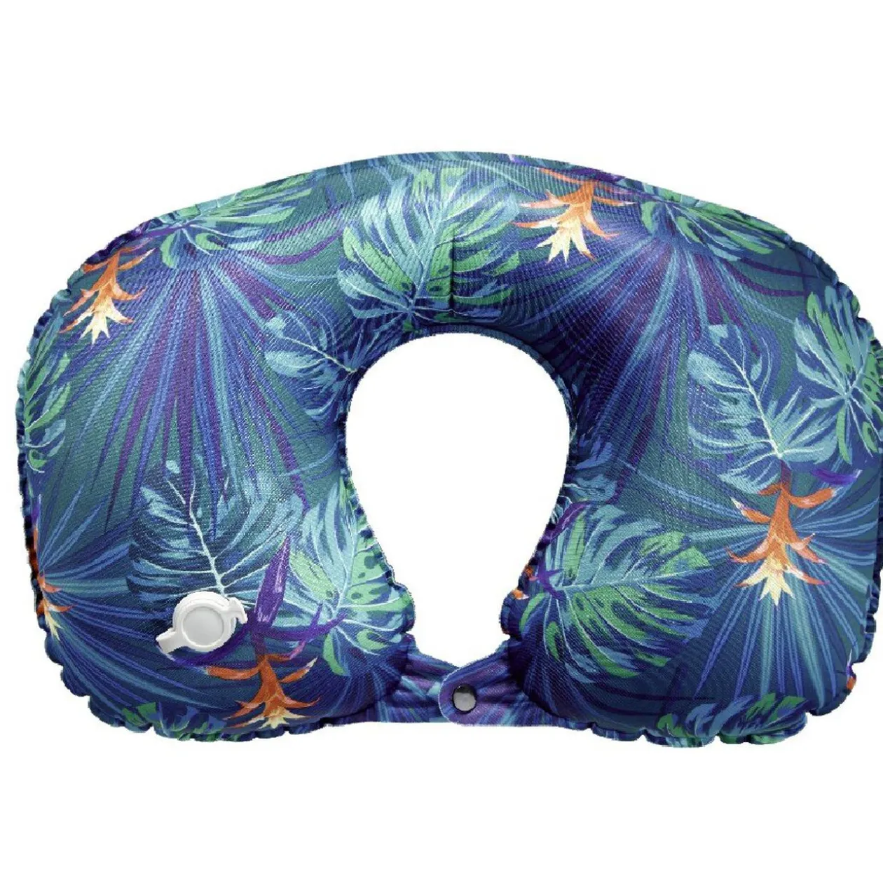 Kit de voyage 5 pièces imprimé tropical bleu vert