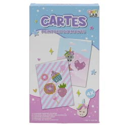 Kit toile à peindre diamant blanc 21,5x13cm