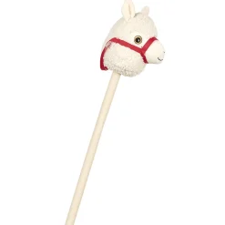 Lama à chevaucher blanc lanière rouge