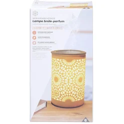 Lampe d'ambiance brûle parfum motif rosace