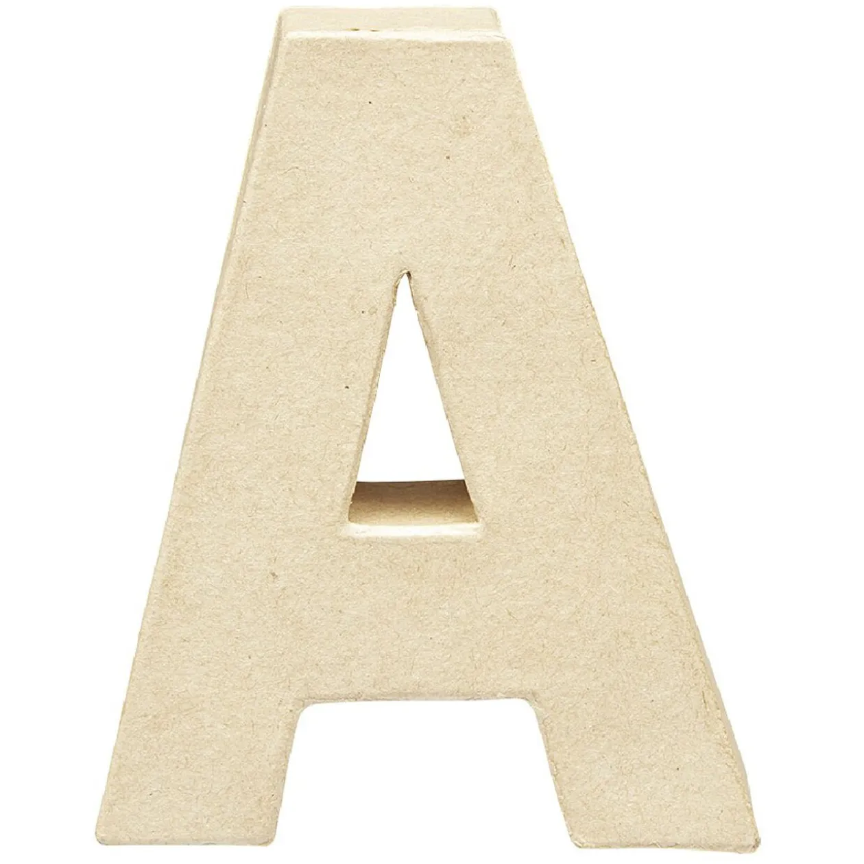 Lettre A à décorer en papier maché