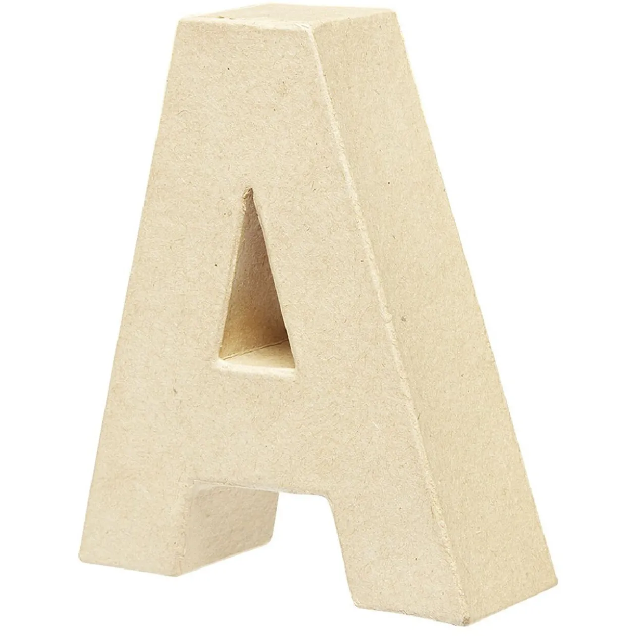 Lettre A à décorer en papier maché