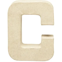 Lettre C à décorer en papier maché