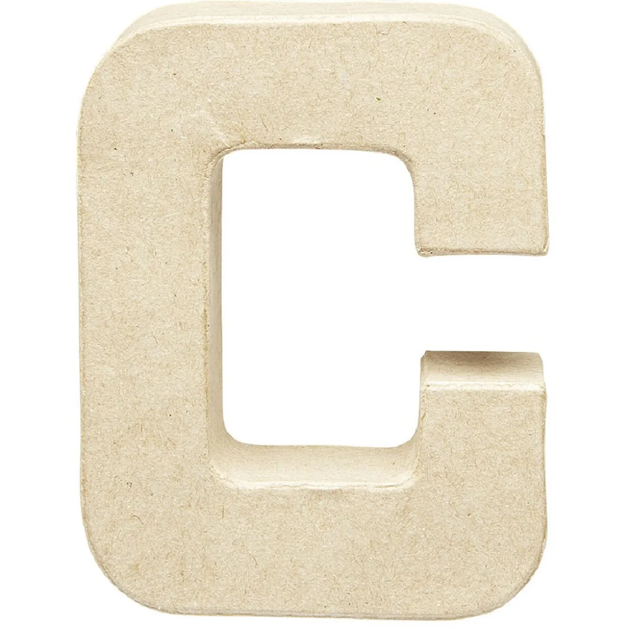 Lettre C à décorer en papier maché