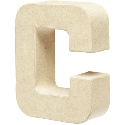 Lettre C à décorer en papier maché