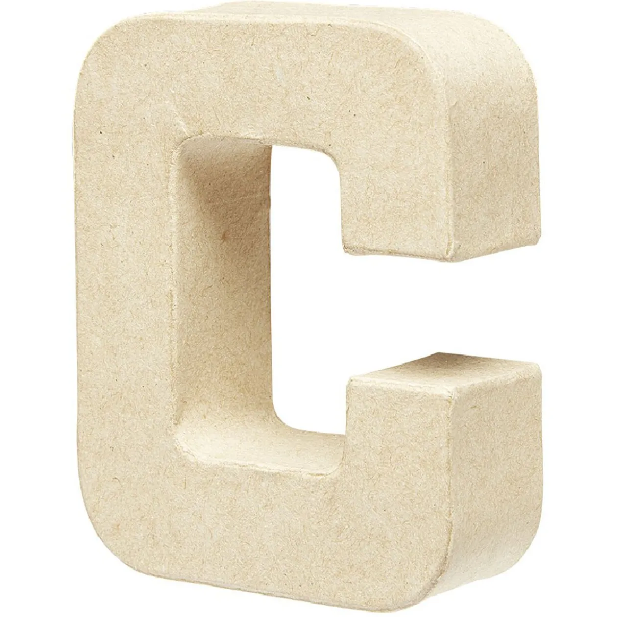 Lettre C à décorer en papier maché