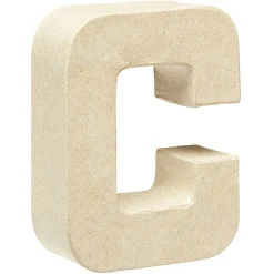 Lettre C à décorer en papier maché