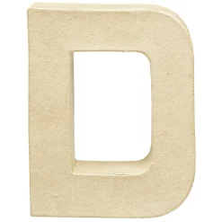 Lettre D à décorer en papier maché