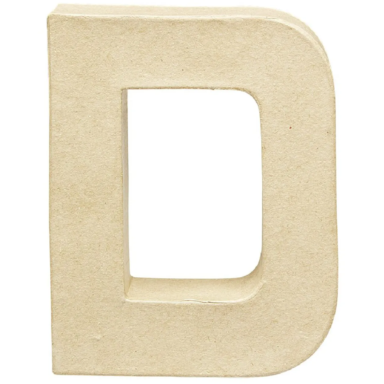 Lettre D à décorer en papier maché