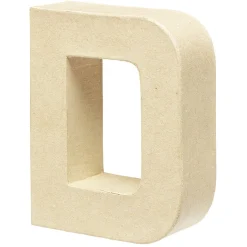 Lettre D à décorer en papier maché