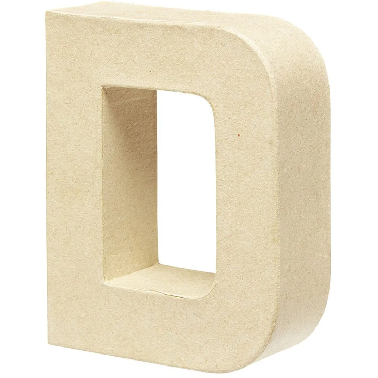 Lettre D à décorer en papier maché