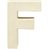 Lettre F à décorer en papier maché