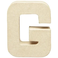 Lettre G à décorer en papier maché