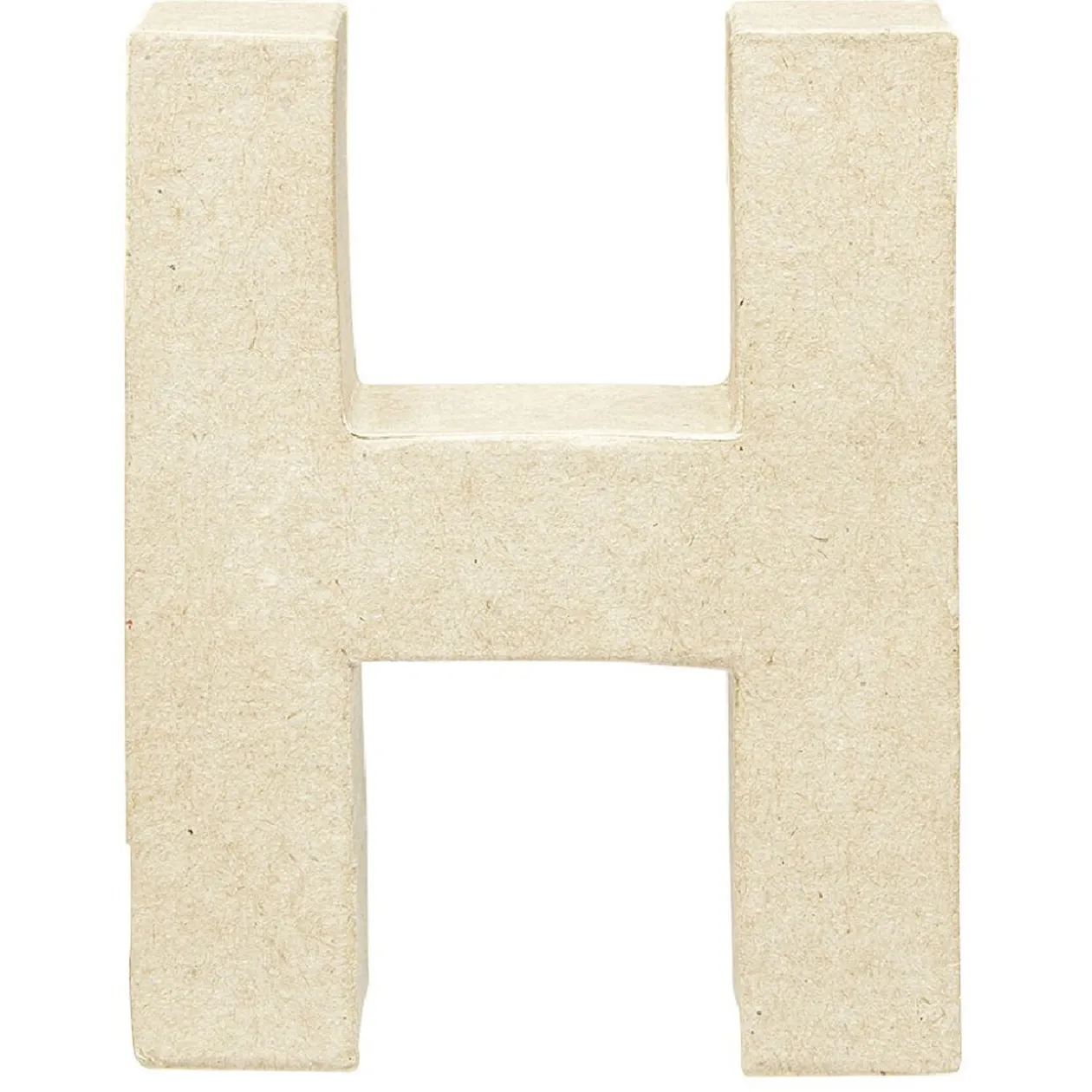 Lettre H à décorer en papier maché