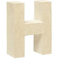 Lettre H à décorer en papier maché