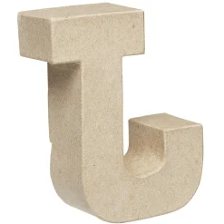 Lettre J à décorer en papier maché