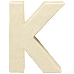 Lettre K à décorer en papier maché