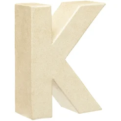 Lettre K à décorer en papier maché