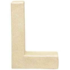 Lettre L à décorer en papier maché