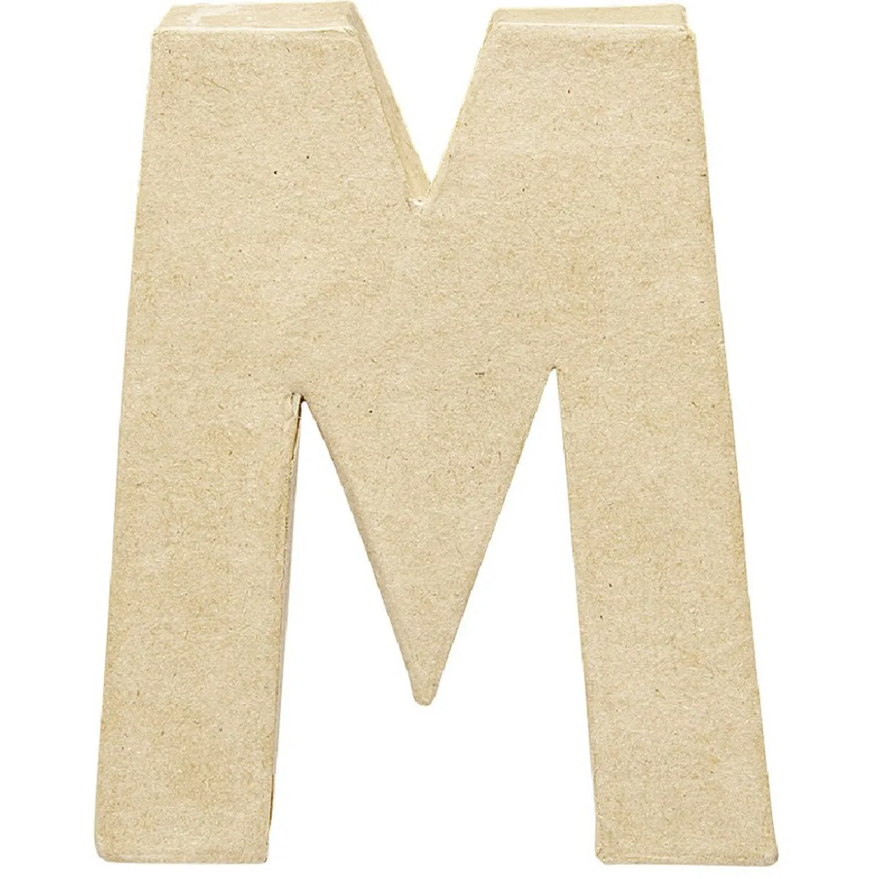 Lettre M à décorer en papier maché