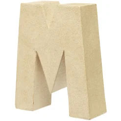 Lettre M à décorer en papier maché