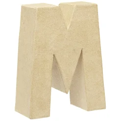 Lettre M à décorer en papier maché