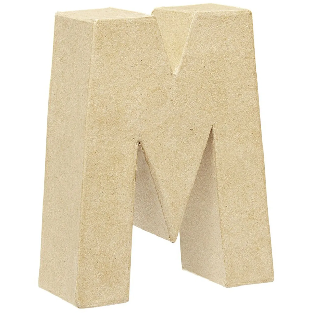 Lettre M à décorer en papier maché